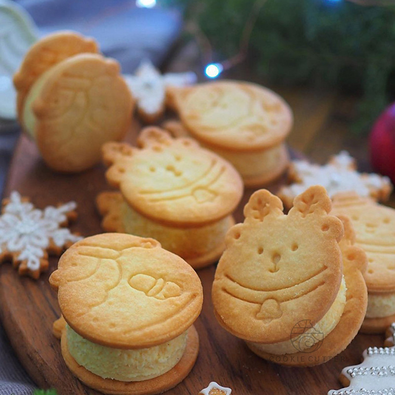 3 tk / komplekt Jõulumemm Jõuluvana Põdrakaru Küpsisevorm Jõulukingitus Plastikust jõulumustrivorm Ise ise küpsetustööriistad