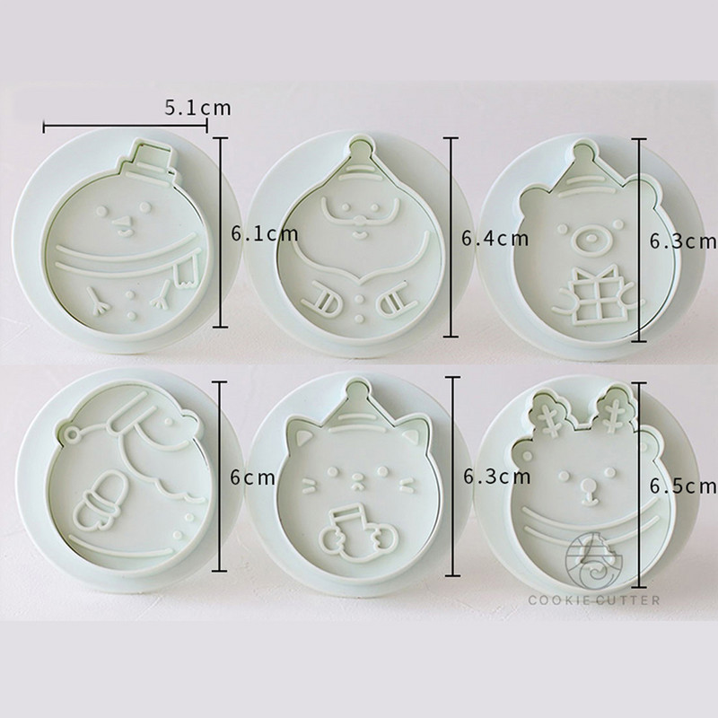 3 tk / komplekt Jõulumemm Jõuluvana Põdrakaru Küpsisevorm Jõulukingitus Plastikust jõulumustrivorm Ise ise küpsetustööriistad