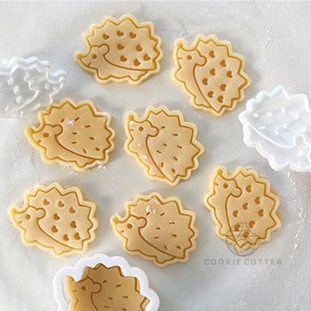 Γελοιογραφία Σκαντζόχοιρος Φόρμα μπισκότων για μπισκότα 3D Ζώο πλαστικό κόφτη μπισκότων Σφραγίδα Αρχική DIY Φόρμα ψησίματος Αξεσουάρ κουζίνας