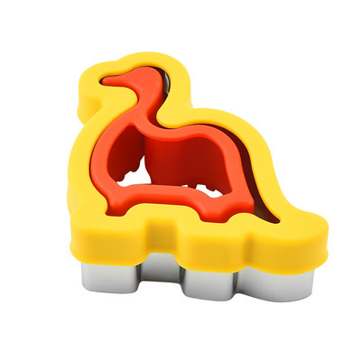 Sumuštinių pjaustytuvų rinkinys vaikams Gyvūnų dinozaurų žvaigždės širdies formos nerūdijančio plieno duonos formelės metalinės sausainių pjaustyklės formų kepimo įrankiai