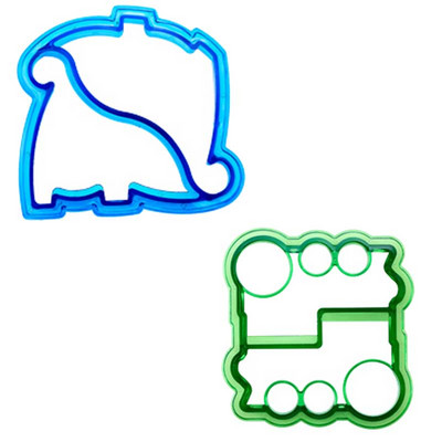 Sumuštinių pjaustytuvų rinkinys vaikams Gyvūnų dinozaurų žvaigždės širdies formos nerūdijančio plieno duonos formelės metalinės sausainių pjaustyklės formų kepimo įrankiai