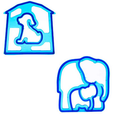 Sumuštinių pjaustytuvų rinkinys vaikams Gyvūnų dinozaurų žvaigždės širdies formos nerūdijančio plieno duonos formelės metalinės sausainių pjaustyklės formų kepimo įrankiai