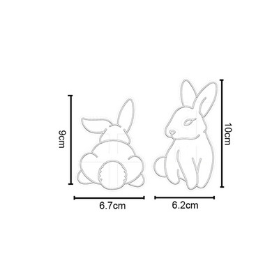 2023 Πασχαλινά μπισκότα Κόφτης Πλαστική σφραγίδα μπισκότων κουνελιού κουνελιού για ψήσιμο 3D φόρμα αυγών Εργαλεία ζαχαροπλαστικής αξεσουάρ