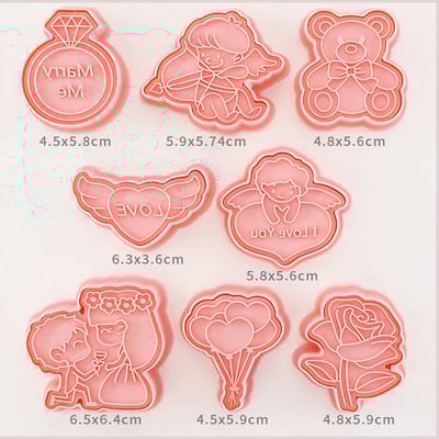 8 бр./компл. Карикатура Пътуване Ориентир Бисквитена форма Пластмасова форма за бисквитки Домакински фондан Инструменти за печене Направи си сам Инструменти за декориране на кухня