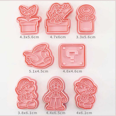 8 бр./компл. Карикатура Пътуване Ориентир Бисквитена форма Пластмасова форма за бисквитки Домакински фондан Инструменти за печене Направи си сам Инструменти за декориране на кухня