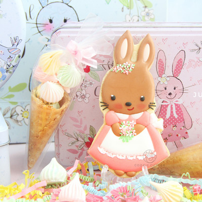 Πασχαλινή φόρμα για μπισκότο για πασχαλινό μπισκότο σε σχήμα κουνελιού PLA Πλαστική επαναχρησιμοποιήσιμη διακοσμητής κέικ με πίεση χεριών