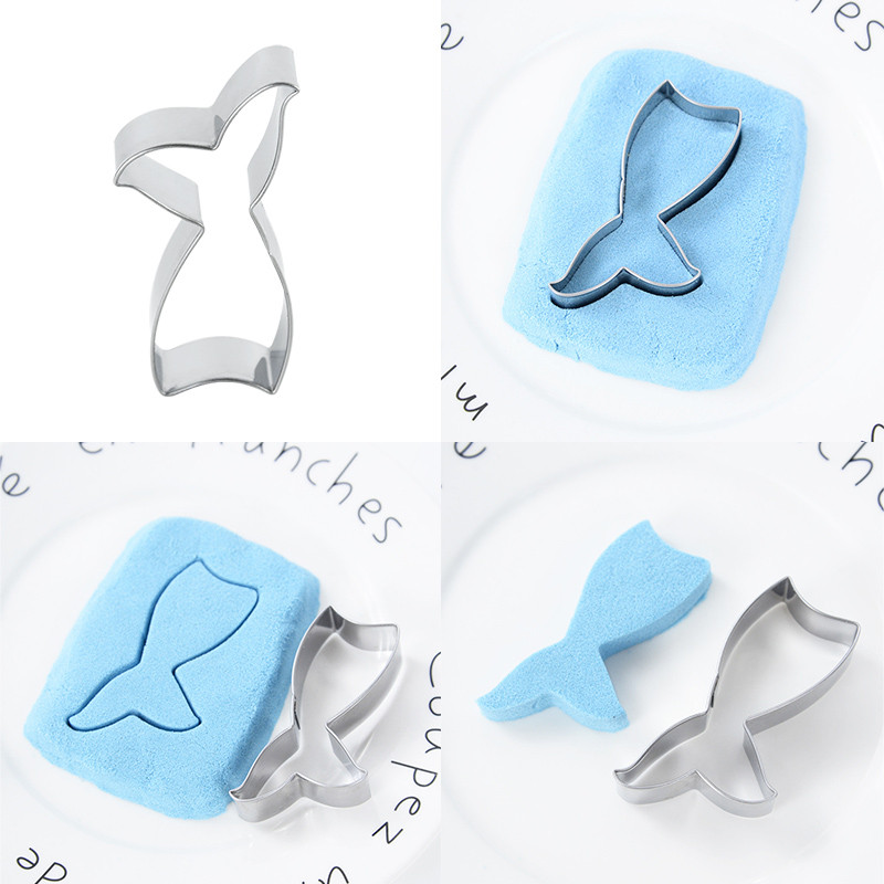 8 τεμ/σετ Under The Sea Creatures Cookie Cutter από ανοξείδωτο ατσάλι Mermaid Tail Cutters Καλούπια κοπής για την κατασκευή ιπποειδών αστεριών
