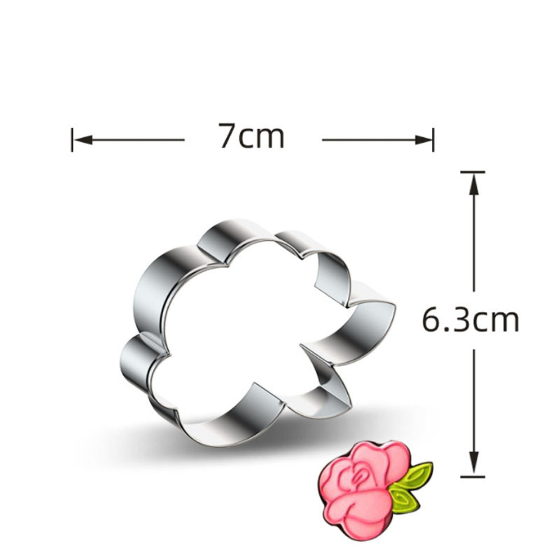 1 tk kondiitriäri reposteria gateau Roosilillede küpsiselõikur Vormid Vorm Kokteil Fondant Koogikaunistused Tööriistad Biskviitpasta Vorm