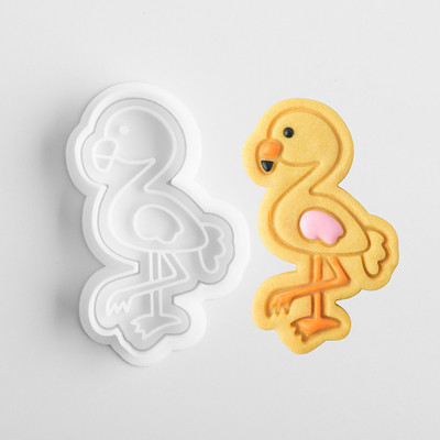 Mucegai 3D pentru biscuiți pentru biscuiți, din plastic, pentru ștampila pentru prăjituri