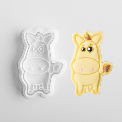 Mucegai 3D pentru biscuiți pentru biscuiți, din plastic, pentru ștampila pentru prăjituri