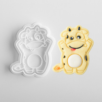 Mucegai 3D pentru biscuiți pentru biscuiți, din plastic, pentru ștampila pentru prăjituri