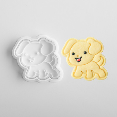 Mucegai 3D pentru biscuiți pentru biscuiți, din plastic, pentru ștampila pentru prăjituri