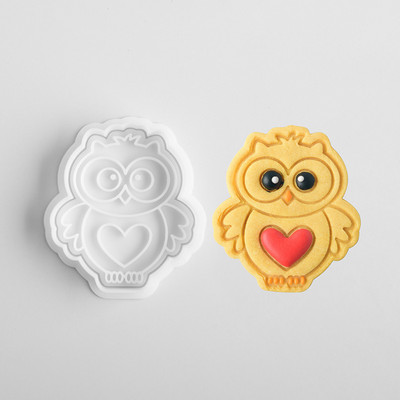 Mucegai 3D pentru biscuiți pentru biscuiți, din plastic, pentru ștampila pentru prăjituri