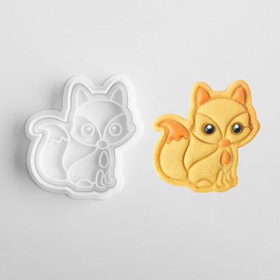 Mucegai 3D pentru biscuiți pentru biscuiți, din plastic, pentru ștampila pentru prăjituri