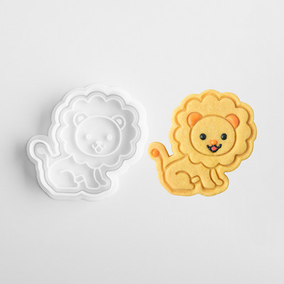 Mucegai 3D pentru biscuiți pentru biscuiți, din plastic, pentru ștampila pentru prăjituri