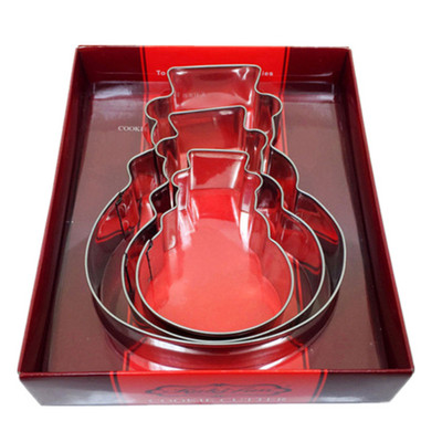 Χριστουγεννιάτικο Σετ Κόφτης για Μπισκότα Χιονάνθρωπος Φόρμες για μπισκότα 3 τεμαχίων Ένα σετ Gingerbread Boy Candy Cutters αξεσουάρ ψησίματος μπισκότο