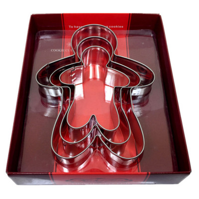 Χριστουγεννιάτικο Σετ Κόφτης για Μπισκότα Χιονάνθρωπος Φόρμες για μπισκότα 3 τεμαχίων Ένα σετ Gingerbread Boy Candy Cutters αξεσουάρ ψησίματος μπισκότο