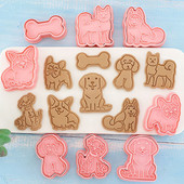8 τεμάχια/σετ Κόφτης μπισκότων και εκτυπωτές καρτούν Μούχλα για μπισκότα ζώων Σκύλος γάτα Φόρμα ψησίματος για κέικ Διακόσμηση Αξεσουάρ κουζίνας Εργαλεία