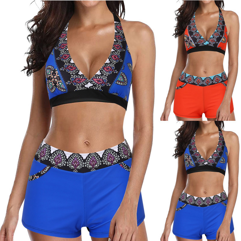 Πουκάμισα κολύμβησης για έφηβα κορίτσια 2023 Flat Corner Split Μαγιό Γυναικείο μεγάλο μπικίνι μαγιό με σορτς για γυναίκες