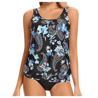 2023 Costume de baie Tankini cu imprimeu cu flori de talie mare Costum de baie pentru femei Costum de baie pentru femei două piese Costume de plajă Swim Lady