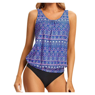 2023 Costume de baie Tankini cu imprimeu cu flori de talie mare Costum de baie pentru femei Costum de baie pentru femei două piese Costume de plajă Swim Lady