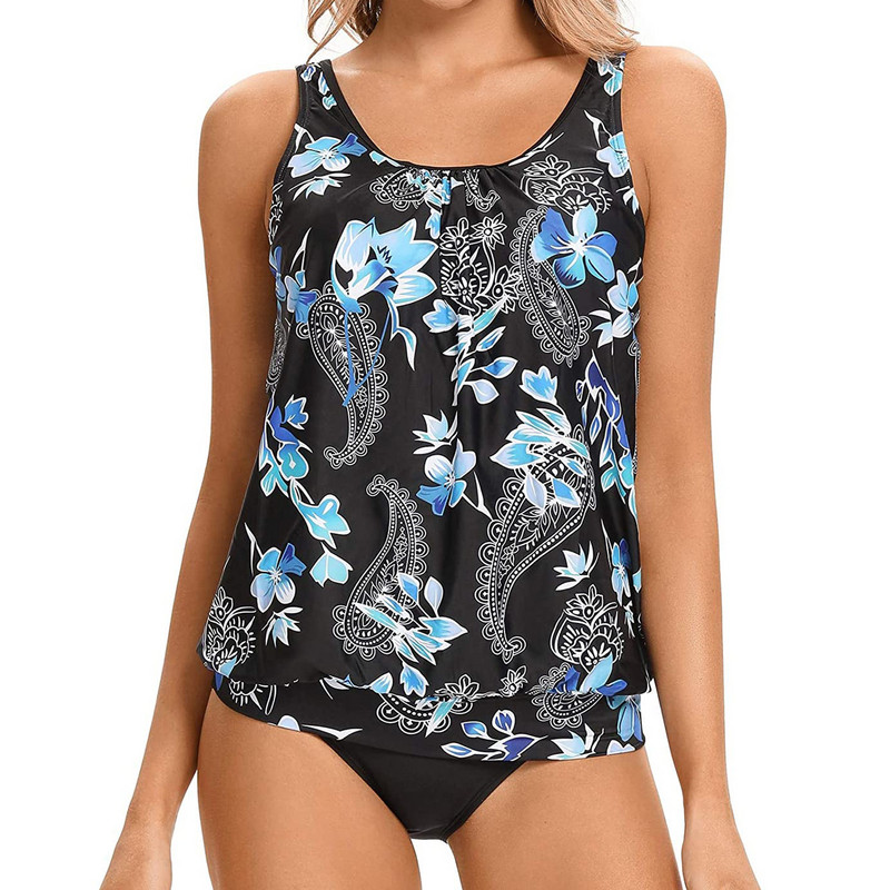 2023-as virágmintás Tankini fürdőruhák Nagy méretű fürdőruhák Női fürdőruha kétrészes fürdőruhák Strandruha Swim Lady