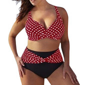 Costum de baie 2023 Set Bikini Siameze Femei Costum de baie Push-up Stripes Costume de plajă Costum de baie Marime mare Costum de baie pentru femei Tummy Control