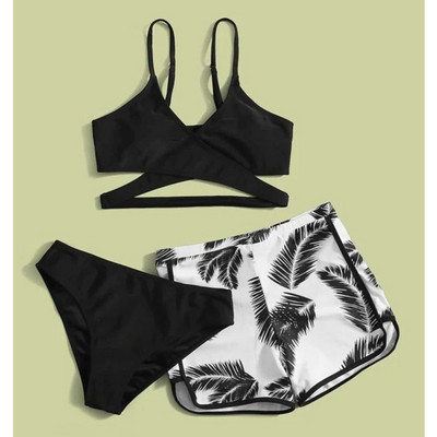 Costume de baie de vară Seturi Tankini Costum de baie pentru femei Îmbrăcăminte de plajă Sport Costum de baie din trei piese Costum de baie pentru fete de piscină 2023