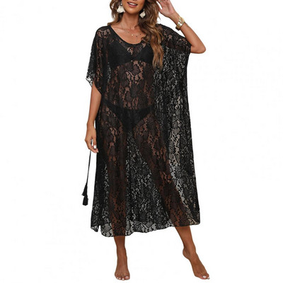 Bikiinid Cover Up Perspective Lahtised Mugavad ujumisriided Cover Up Rannarõivad Polüesterpitsdisain Beach Cover Up Rannarõivad