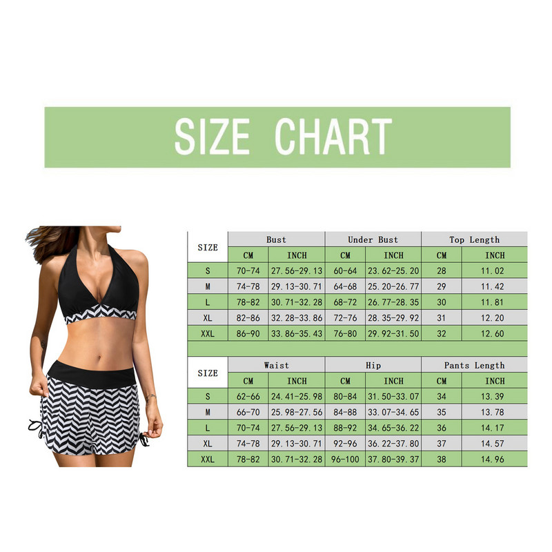 Nyári női fürdőruha 2023 új Tankini szettek kétrészes fürdőruha rövidnadrág szettek Crop top+boxer rövidnadrág fürdőruha strandruha