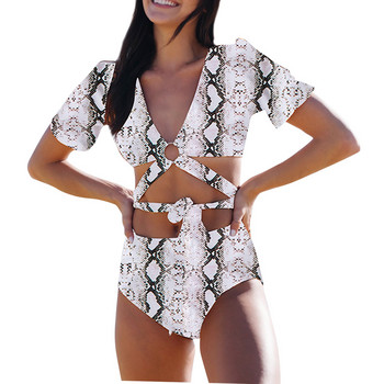 Sexy Hollow Push Up Μαγιό Criss Cross Ολόσωμο μαγιό παραλίας Gradient Print Plavky Sexy One Piece γυναικείο μαγιό