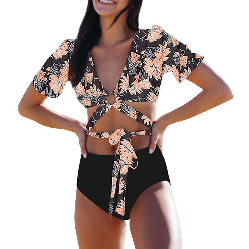 Costum de baie sexy Hollow Push Up Costum de baie dintr-o singură bucată pentru plajă, cu imprimeu degradat, Plavky, sexy, dintr-o singură bucată.