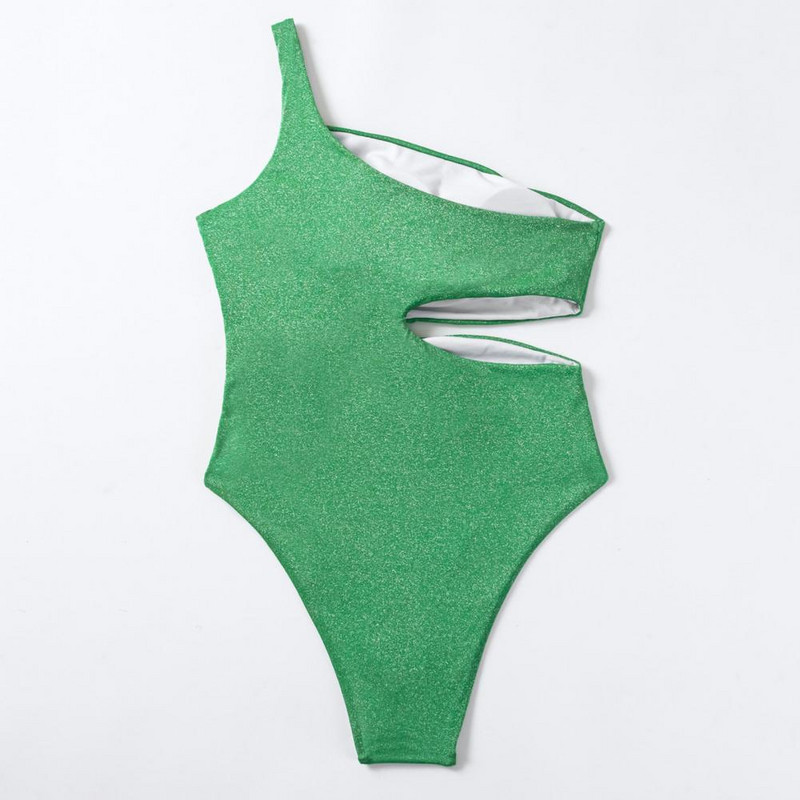 Wading Bodycon One Shoulder Waist õõnes Ühes tükis ujumistrikoo rannariided