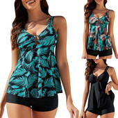 Suvised naiste mustriga lõhestatud ujumisriided Mood Ujumisriided Rannarõivad Bikiinid