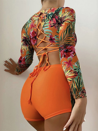 Komplet bikinija visokog struka Mujer Push Up Bandage Bikini Novi kupaći kostimi 2023. Ženski dvodijelni kupaći kostim Cvjetni bikini
