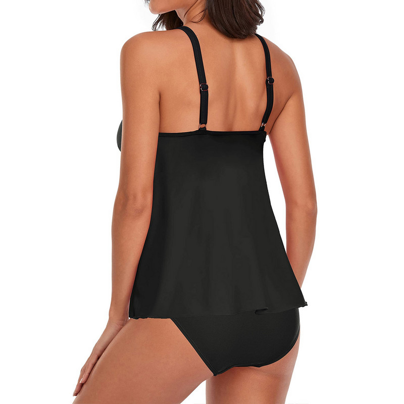 Costum de baie pentru femei Set de plajă din două piese Costum de baie Costum de baie Imprimare geometrică Tankini îmbrăcăminte de plajă Bikini de vară sexy pentru femei