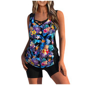 Μπικίνι 2023 Mujer Γυναικείο συντηρητικό σχίσμα με μαξιλαράκια στήθους χωρίς ατσάλινο σουτιέν μαγιό με εκτύπωση купальник женский