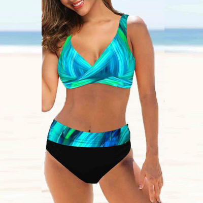 2022 Set de bikini sexy de vară pentru femei, set de două piese, costum de baie cu imprimare, design nou, pentru femei, costum de baie XS-8XL