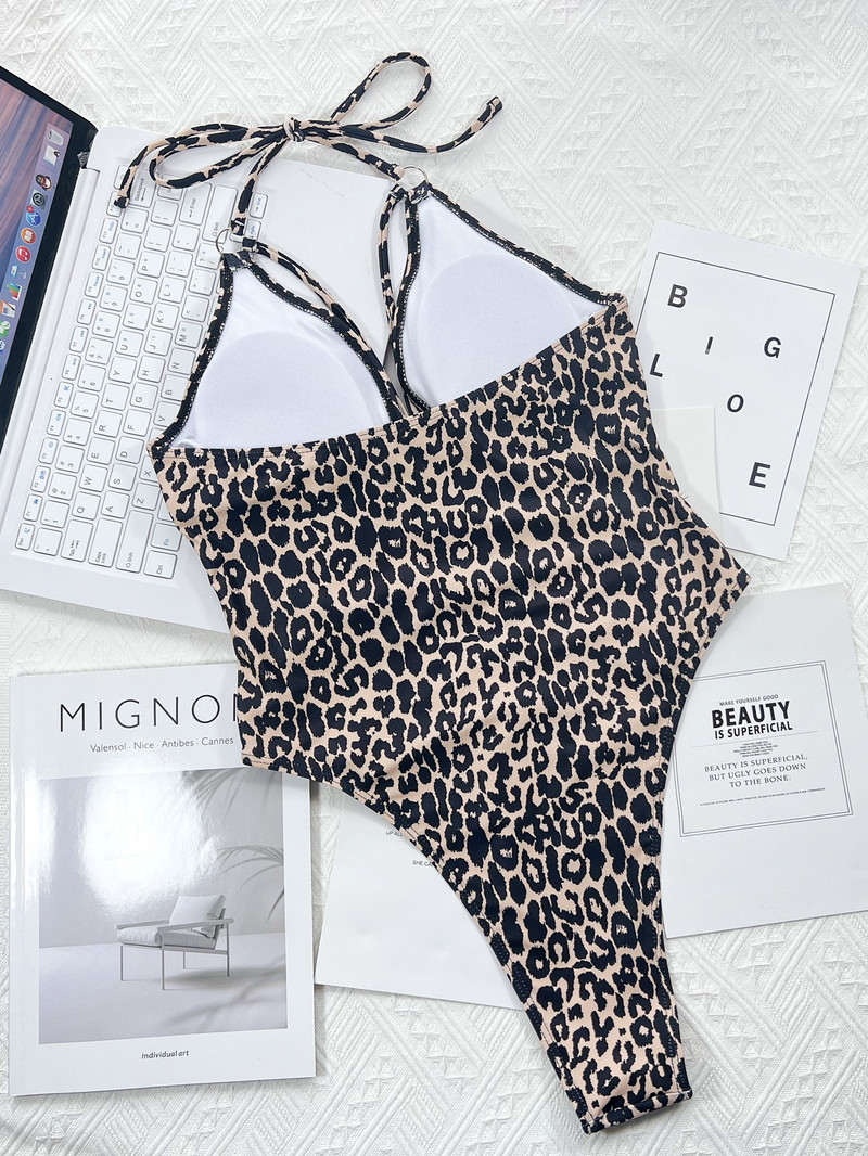Jednodijelni kupaći kostim Ženski leopard kupaći kostim Bikini visokog struka Modni bikini s printom 2022 Mujer Kupaći kostim Ženska odjeća Femme