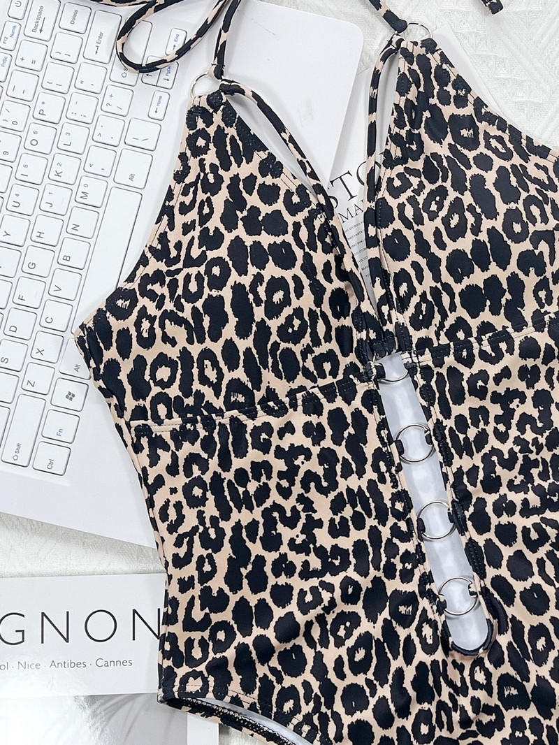 Jednodijelni kupaći kostim Ženski leopard kupaći kostim Bikini visokog struka Modni bikini s printom 2022 Mujer Kupaći kostim Ženska odjeća Femme