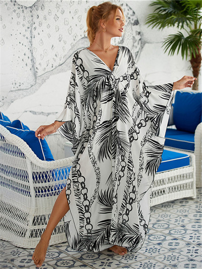 Σέξι ζέβρα ριγέ μπικίνι κάλυψης 2023 Casual με λαιμόκοψη με λαιμόκοψη με σπαστό καλοκαιρινό φόρεμα παραλίας Γυναικείο μαγιό με κάλυψη Q1297