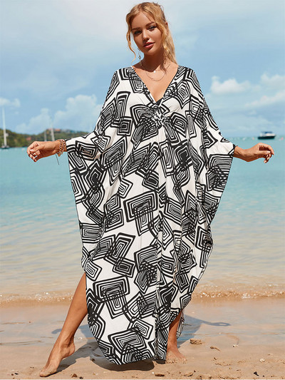 Σέξι ζέβρα ριγέ μπικίνι κάλυψης 2023 Casual με λαιμόκοψη με λαιμόκοψη με σπαστό καλοκαιρινό φόρεμα παραλίας Γυναικείο μαγιό με κάλυψη Q1297