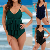 Suures suuruses naiste ujumistrikoo bikiinikomplekt, varrukateta kaheosaline rannaujumisriided, tankiinide komplekt, bikiinikomplektid teismelistele, bikiinid 2023