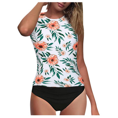 Sieviešu tankini ar augstu vidukli ar augstu kakla apkakli, vēdera kontrolei, divdaļīgs peldkostīms Push Up bikini komplekts, 2023. gada seksīgs sieviešu peldkostīms