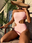 2023. aasta uus mood naiste bikiinid, ühevärvilised seljataga ujumistrikoo, seksikas ühes tükis kuumaveeallikaga ujumisriided