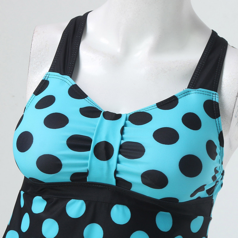 Ujumisriided 2023 Naiste Tankini 2-osaline ujumistrikoo seljataga prindiga reguleeritava polsterdatud rihmaga ujumiskostüümid Tummy Control suures suuruses