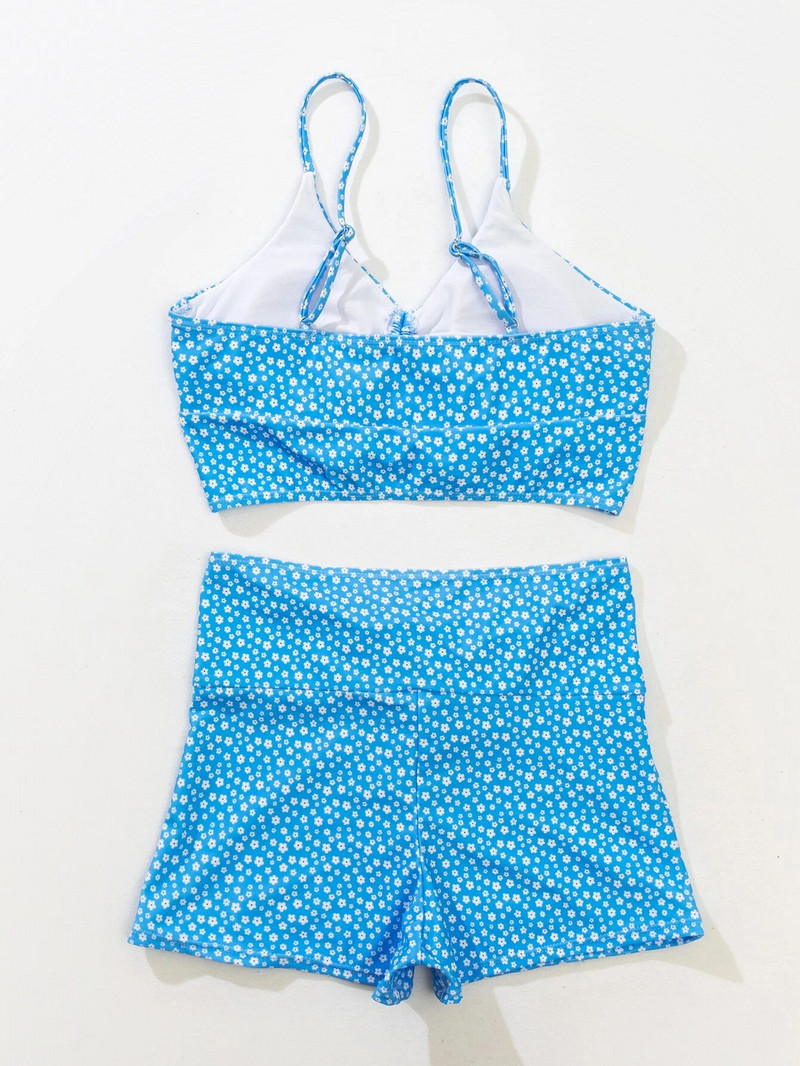 Kétrészes bikini fürdőruha, női fürdőruha, 2023, új, vintage strandrövidnadrág női fürdőruha