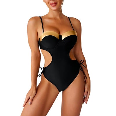 Bikini 2023 Ženski ljetni kupaći kostim Ljetni jednobojni kupaći kostim visokog struka Bikini brazilski kupaći kostim Kupaći kostim