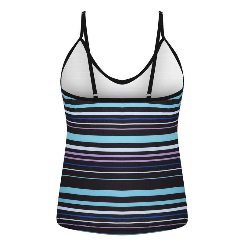 Set bikini femei costum de baie cu decolteu în V Set de bikini cu imprimeu în dungi colorate Costum de baie Costum de baie Set tankini Pantalon scurt pentru băieți Купальник Женский