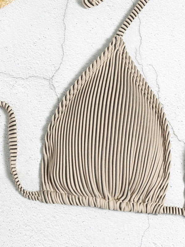 Costum de baie cu dungi sexy peachtan Bikini Îmbrăcăminte de plajă Costume de baie cu șalter pentru femei Conjunto Biquinis Feminino Trajes De Baño Mujer 2022